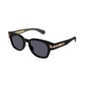 Zwart Grijs Zonnebril Gg1518S 001 Gucci , Black , Unisex