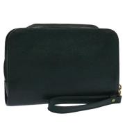 Pre-owned Leather clutches Louis Vuitton Vintage , Black , Dames