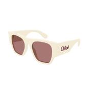 Ivory Red Zonnebril Model Ch0233S Chloé , Beige , Unisex