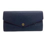 Pre-owned Leather wallets Louis Vuitton Vintage , Blue , Dames