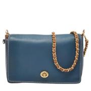 Pre-owned Leather shoulder-bags Coach Pre-owned , Blue , Dames