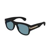 Blauw Zwart Zonnebril Gg1517S 002 Gucci , Black , Heren