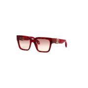 Rode Vierkante Zonnebril Bruin Verloop Roberto Cavalli , Red , Unisex