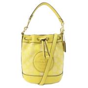 Pre-owned Canvas handbags Coach Pre-owned , Yellow , Dames