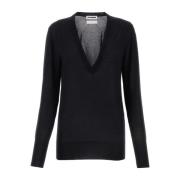 Luxe Zwarte Cashmere Sweater Jil Sander , Black , Dames