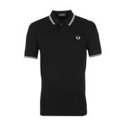 Polo met dubbele streep M3600 Fred Perry , Black , Heren