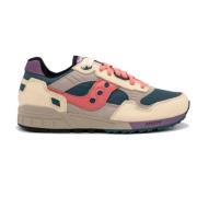 Shadow 5000 Mesh Leren Sneakers Geel Saucony , Multicolor , Heren