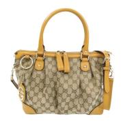 Pre-owned Leather gucci-bags Gucci Vintage , Beige , Dames