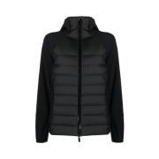 Gewatteerde Logo Patch Jas Moncler , Black , Dames