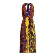 Lange jurk met fantasieprint Manila Grace , Multicolor , Dames