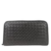 Pre-owned Leather wallets Bottega Veneta Vintage , Black , Dames