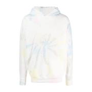 Tie-Dye Logo Patch Hoodie Sweater Family First , Multicolor , Heren