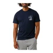 Heren Polo & T-shirt met Print Selected Homme , Blue , Heren