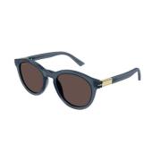 Blauw Bruin Zonnebril Gg1501S Gucci , Blue , Unisex