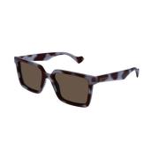 Grijs Bruin Zonnebril Gg1540S Model Gucci , Multicolor , Heren