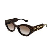 Bruin Havana Zonnebril Gg1553S 002 Gucci , Brown , Dames