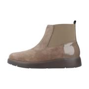 Klassieke Chelsea Boots van zwart leer Geox , Brown , Dames