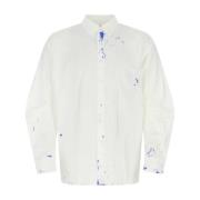 Witte Katoenen Overhemd Klassieke Stijl Ader Error , White , Heren
