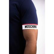 Basis T-shirt Heren Donkerblauw Moschino , Blue , Heren