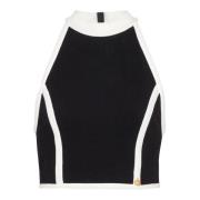 Tweekleurige top Balmain , Black , Dames