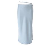 Moderne Blauwe Satijnen Midi Rok Karl Lagerfeld , Blue , Dames