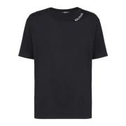 T-shirt met borduursel op de halslijn Balmain , Black , Heren