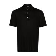 Zwarte Polo Shirt Z Zegna , Black , Heren