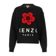 Stijlvolle Zwarte Wollen Trui Kenzo , Black , Dames