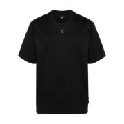 Zwart Jersey Crew Neck Logo T-shirt Fendi , Black , Heren