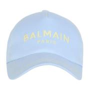 Katoenen pet met Parijs borduursel Balmain , Blue , Heren