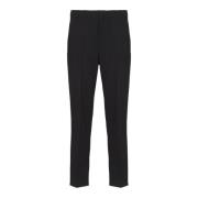 Dubbele wol crêpe broek Balmain , Black , Heren