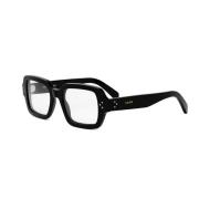 Vierkante Bril Zwart Glanzend Frame Celine , Black , Unisex