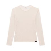 Mesh Long Sleeve T-shirt Courrèges , Beige , Heren