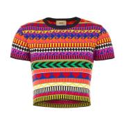 Casual Katoenen T-Shirt Akep , Multicolor , Dames