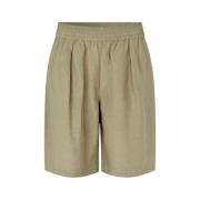 Wijde hoge taille shorts Samsøe Samsøe , Beige , Dames