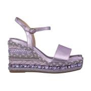 Rhinestone Sleehak Sandaal Alma EN Pena , Purple , Dames