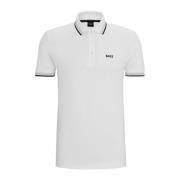 Contrast Logo Polo Shirt Paddy Model Hugo Boss , White , Heren