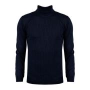 Gestructureerde Trui met Ribafwerking Xagon Man , Blue , Heren