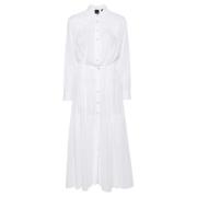 Witte Katoenen Overhemd met Details Pinko , White , Dames