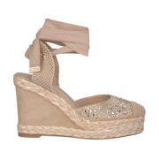 Glitter Sleehak met Gevlochten Detail Alma EN Pena , Beige , Dames