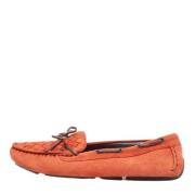 Pre-owned Suede flats Bottega Veneta Vintage , Orange , Dames