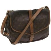 Pre-owned Canvas shoulder-bags Louis Vuitton Vintage , Brown , Dames