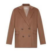 Wollen Doeskin Blazer - Loro Piana Loulou Studio , Brown , Dames