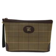 Pre-owned Canvas clutches Burberry Vintage , Brown , Dames