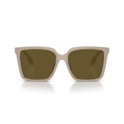 Vierkante zonnebril met bruine lenzen Burberry , Beige , Unisex