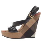 Pre-owned Canvas sandals Burberry Vintage , Black , Dames