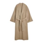 Tie-Knot Wollen Jas By Herenne Birger , Beige , Dames