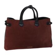 Pre-owned Suede handbags Burberry Vintage , Red , Dames