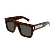 Acetate Zonnebril Saint Laurent , Brown , Unisex