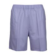 Heren Bermuda Shorts in Zuivere Scheerwol Mauro Grifoni , Purple , Her...